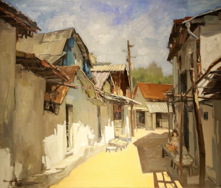 Noon Sunlight Vietnamese Oil Painting By Artist Lam Duc Manh