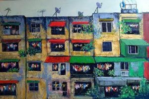 Old Place - Vietnamese Oil Paintings by Artist Minh Chinh