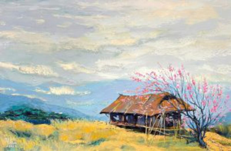 Spring Expectation - Vietnamese Oil Paintings by Artist Minh Chinh