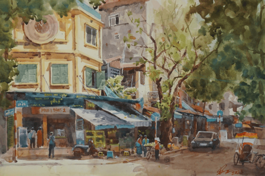 Twilight Watercolor Painting By Artist Duc Tien