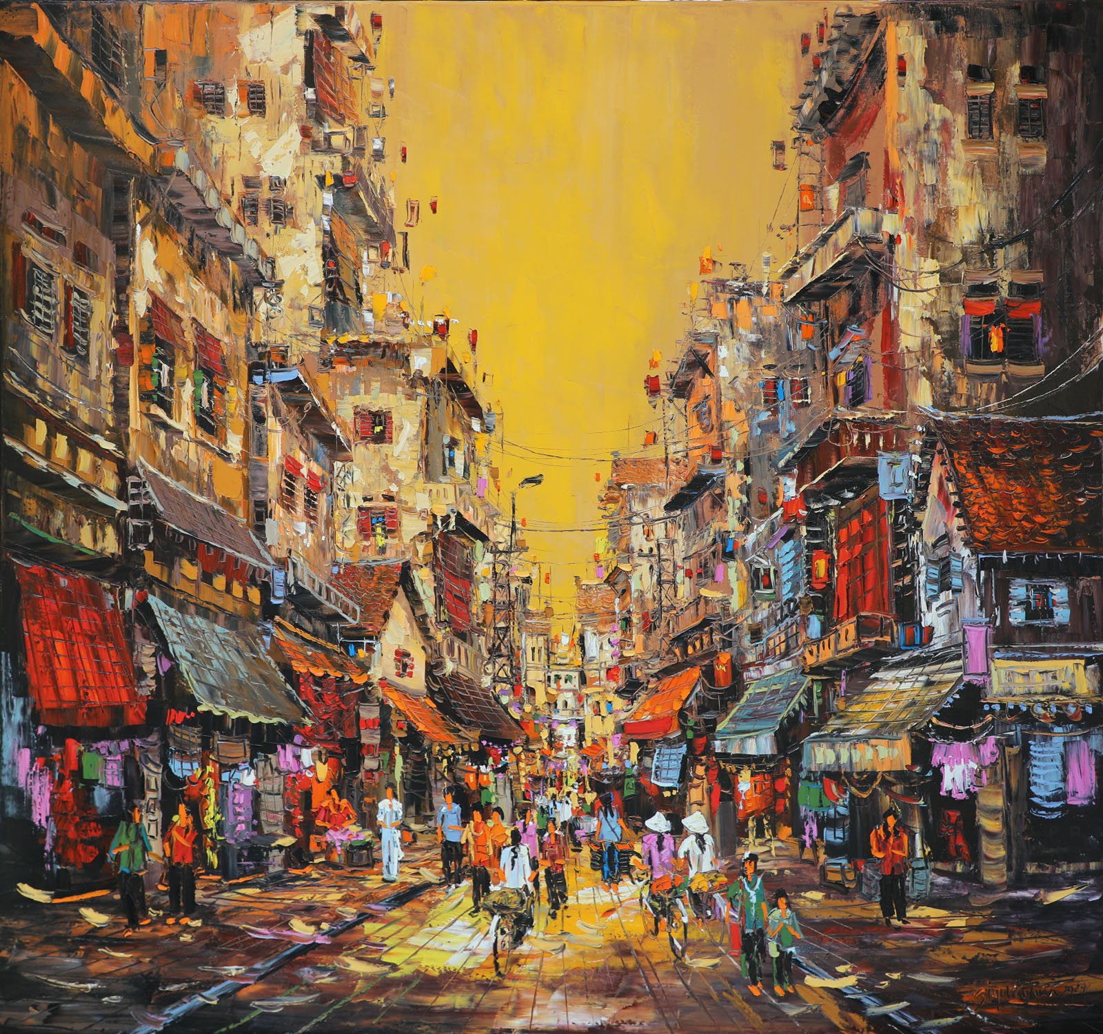 Sunset II Vietnamese Oil Painting by Artist Giap Van Tuan