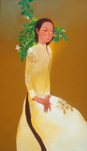 Grapefruit Fragrance Vietnamese Oil Painting by Artist An Dang