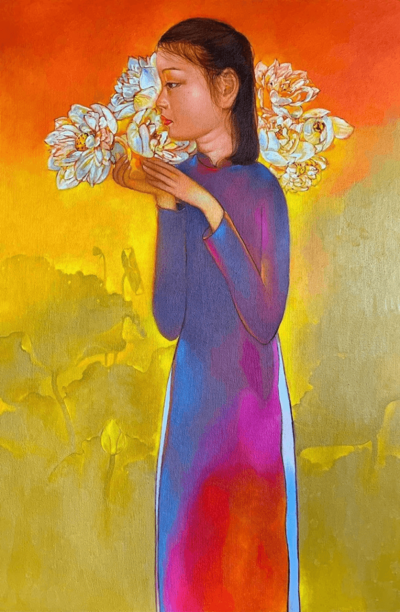 The Scent of Summer Vietnamese Oil Painting by Artist An Dang