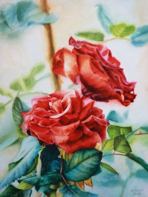 The Color of Love Watercolor Painting By Artist Thanh Ha