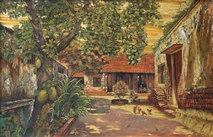Old Place Vietnamese Lacquer painting by artist Nguyen Xuan Viet_11zon (1)