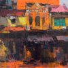 Small Street I - Vietnamese Oil Painting by Artist Pham Hoang Minh