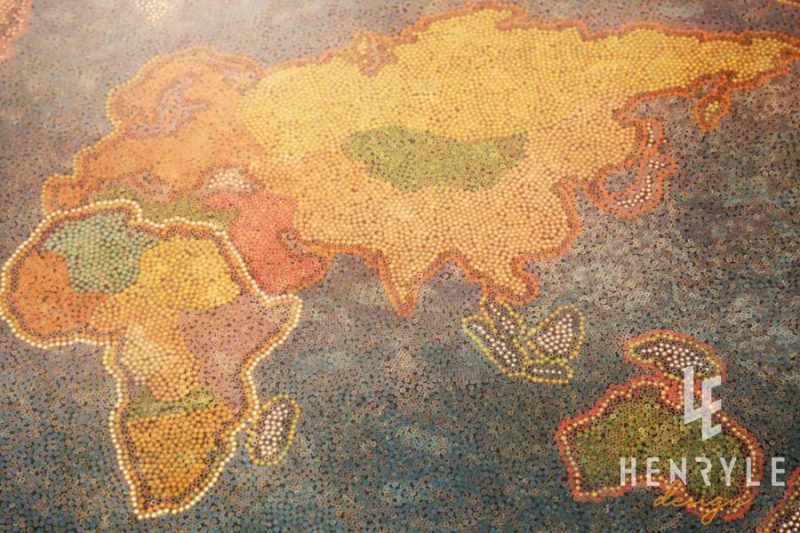 The World Map Colored Pencil Coffee Table 5