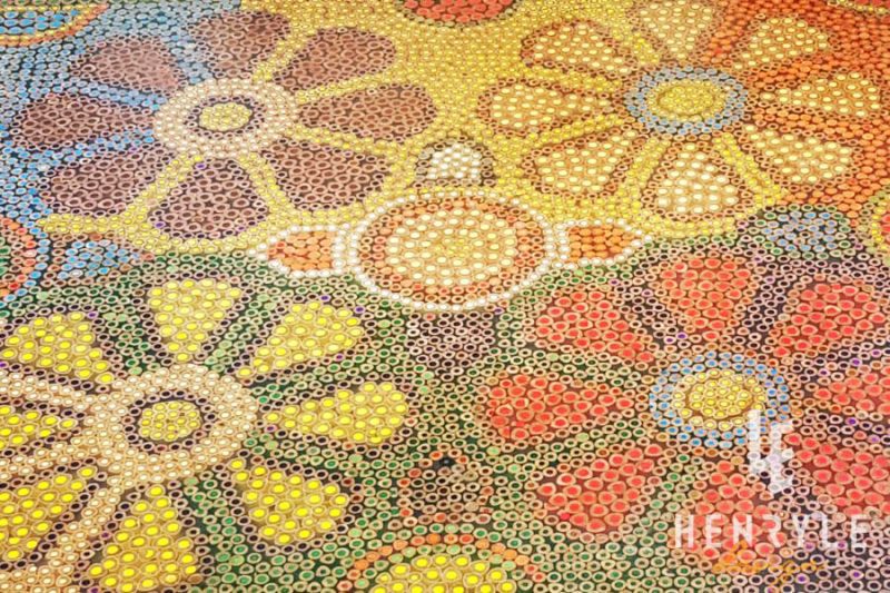 Wild Cosmos Flower Colored-Pencil Coffee Table 13
