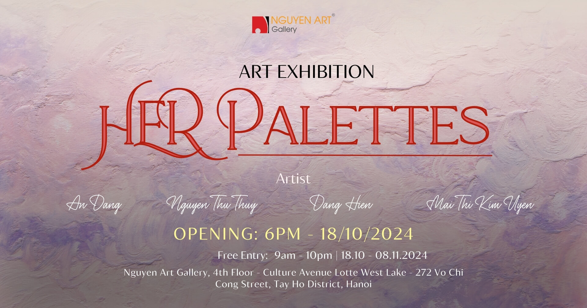 Art Exhibition "Her Palettes" Nguyen Art Gallery