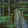 By the Pond's Shore I - Vietnamese Oil Painting Landscape by Artist Dang Dinh Ngo