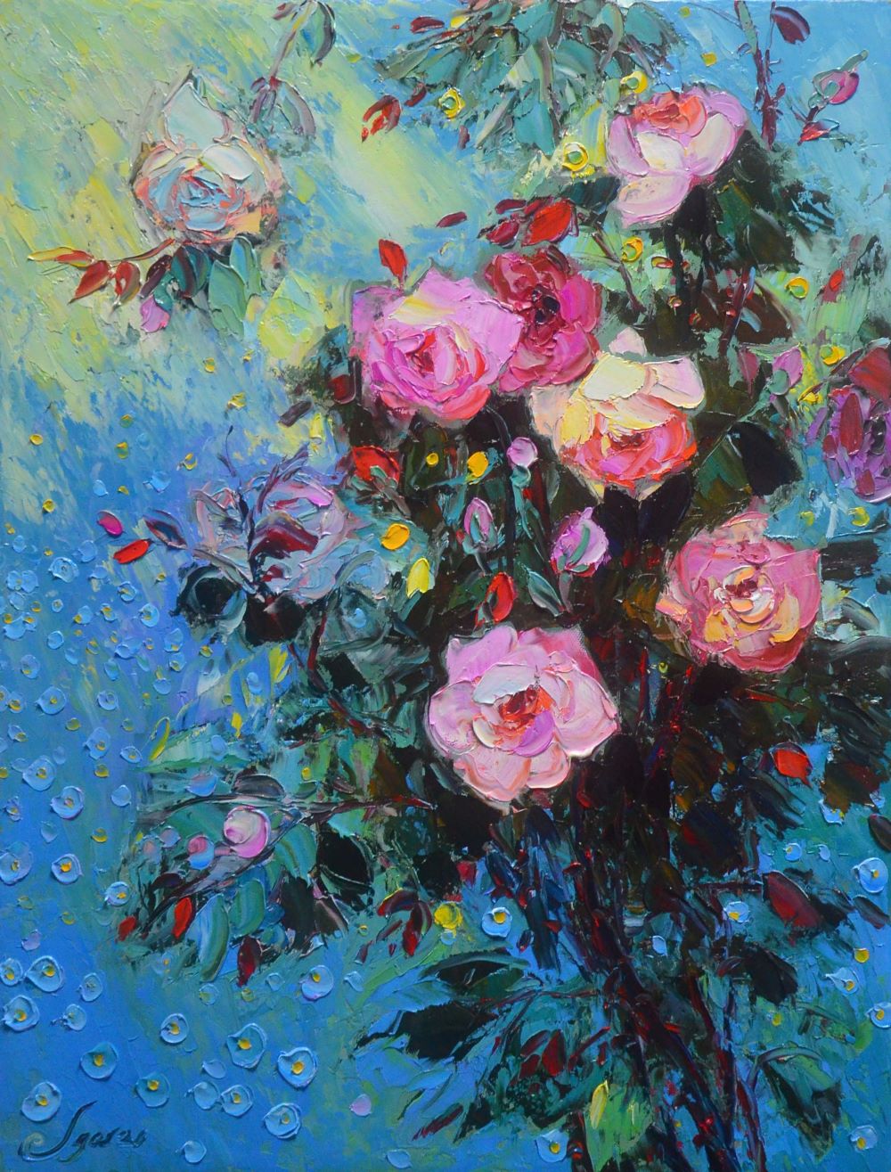 Vẽ tranh dầu hoa hồng là một nghệ thuật đầy tinh tế và nhuần nhuyễn. Họa sĩ sẽ sử dụng những màu sắc tinh tế để tạo nên những bông hồng ngát hương, gợi lên cảm xúc sâu trong lòng người thưởng ngoại.