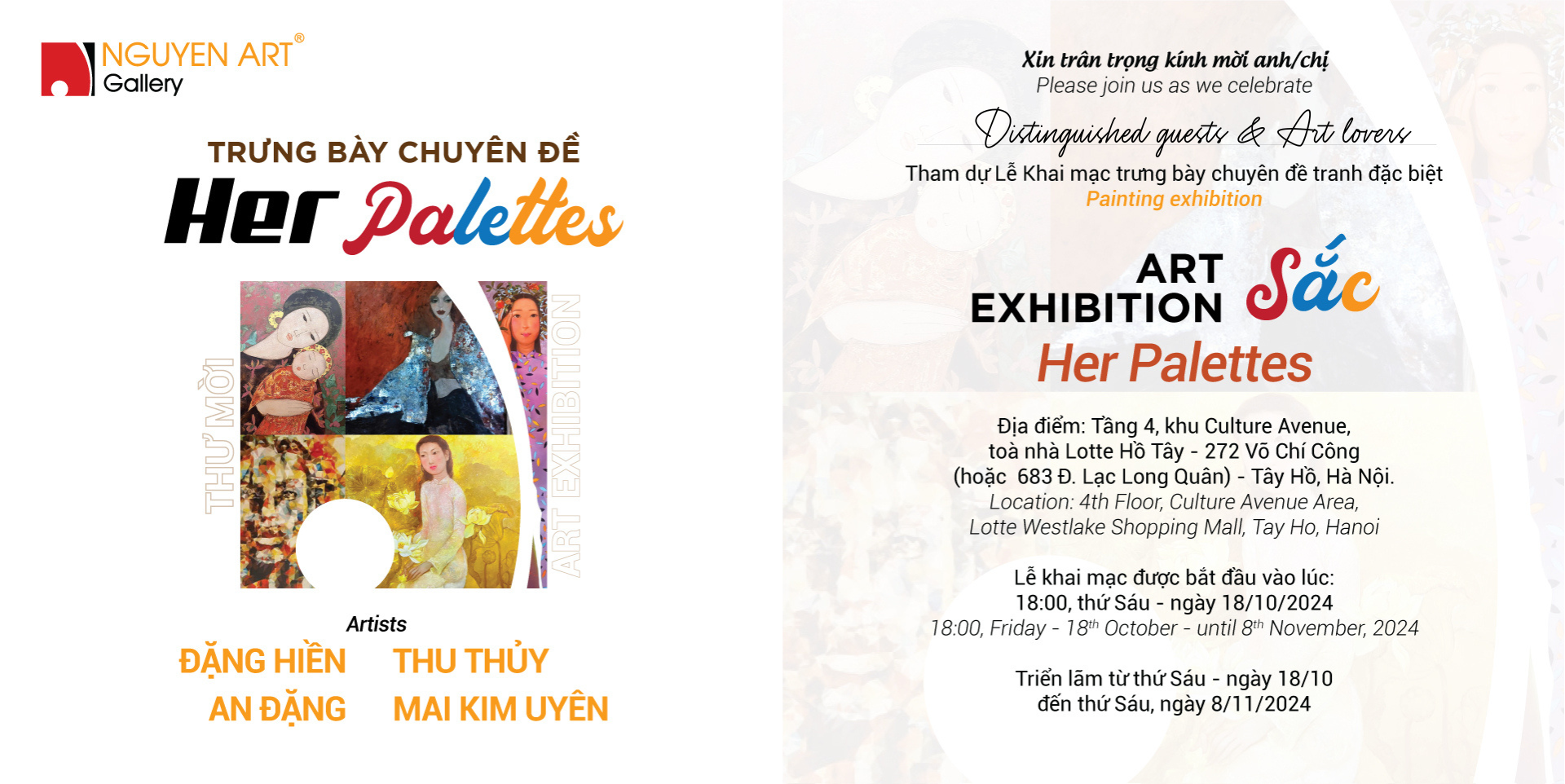 Art Exhibition "Her Palettes" Nguyen Art Gallery