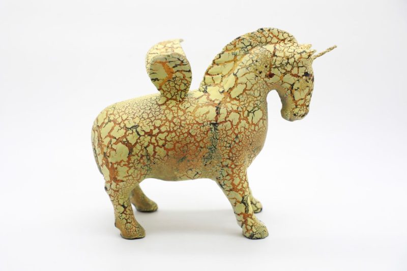 Unicorn Horse II - Vietnamese Lacquer Artwork by Artist Nguyen Tan Phat